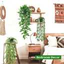 Der Rose 4Pcs Fake Plants Hanging Artificial Ivy Vine Faux Eucalyptus Hanging Plants, Boston Fern, String of Pearls for Living Room Aesthetic Bedroom Boho Kitche Wall Shelf Indoor Outdoor Decor