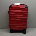 Coolife Luggage Suitcase Carry-on Hardside Travel Luggage TSA Lock Spinner Telescopic Handle (red)