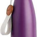 Kids Water Bottle for School-12 oz Stainless Steel Double Wall Vacuum Insulated Sports Water Bottle Reusable Metal Leak Proof Cola Shape Flask for Girls(Dark Purple)