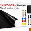 2-Tier Large Magnetic Chalkboard 24"x35", Self Adhesive Blackboard Decal
