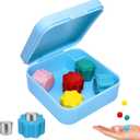 Gonggi Korean Game Gong Gi - Weighted Gongi Stones - Real Gongii Squid Set with Case (Mixed)