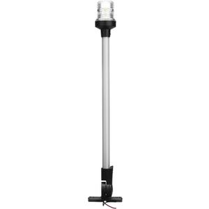 Young Marine 20 inch 3 Nautical Mile White LED Fold Down Boat Stern Light Anchor Light for T-TOP Pontoon and Fishing Boat Navigation Anchor Lights All Round 360 White LED 12-24V (20"-2.5W)