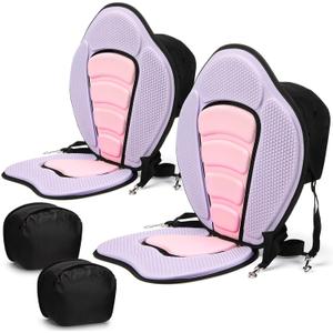 Vinsot Kayak Seat Cushion Universal Paddle Board Seat with Back Support Adjustable Non Slip Boat Chair Seats with 4 Straps and Storage Bag for Kayak Boat Sup Canoe, about 12 x 15.75 x 18 inches/30.48 x 40.01 x 45.72