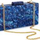 Gets Acrylic Clutch Purses for Women with Marbling Purses and Handbags Elegant Banquet Evening Crossbody Bag
