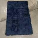 TABAYON Luxury Shag Area Rug, 3x5 Feet Navy Blue Rectangle Plush Fuzzy Rugs, Non-Slip Shaggy Furry Carpets for Kids Room Bedroom