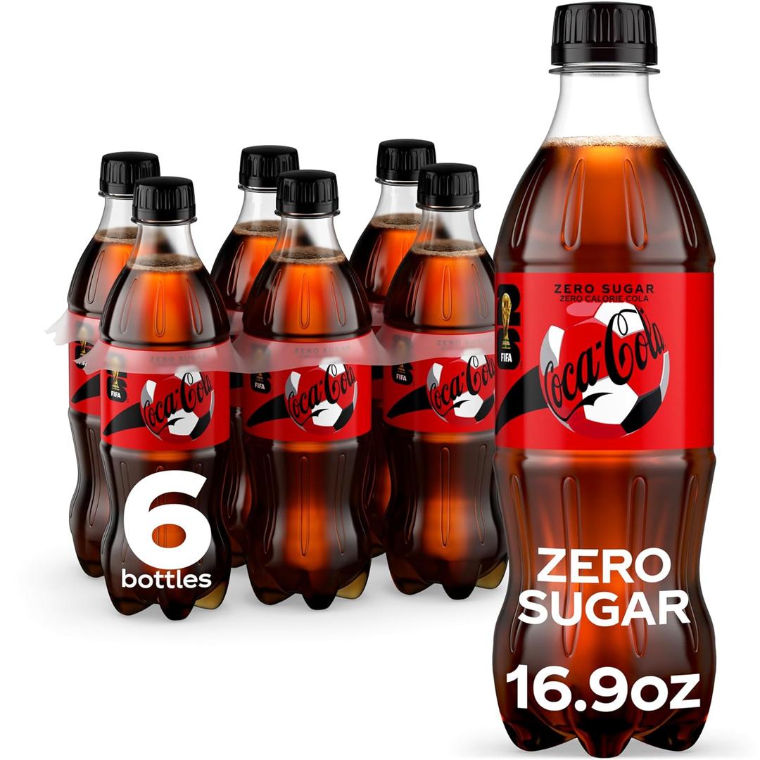 Coke Zero Sugar Diet Soda Soft Drink, 16.9 fl oz, 6 Pack