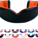 Oral Mart Youth Sports Mouth Guard for Kids (USA Flag, Fangs, 20+ Colors to Choose from) Mouthguard for Football, MMA, Karate, Boxing, Rugby, BJJ, Flag Football – /w Case (Youth, Strapless)