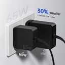 65W USB C Laptop Charger, Universal Fast Charging Power Adapter - Compact Type C Charger Block for MacBook, Dell, HP, Travel, Home & Office Use