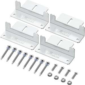 RICH SOLAR Solar Panel Mounting Hardware Z Brackets for RV Roof Boat Set of 4 Units