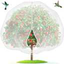 Fruit Tree Netting with Zipper & Drawstring - 4'x6' Garden Plant Net Pest Barrier 0.16 oz/ft to Prevent Cicadas Bird Squirrel Deer - Bug Protection for Blueberry Tomato with Fine Mesh Insect Cover (Tree Bag-4'x6')