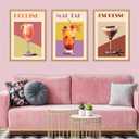 DIYGEMDOT 6 Pack DIY Paint by Numbers Kit for Adults & Beginners, Cocktail Easy Paint by Number Kits, 9.8 X 13.8 inches for Home Decor