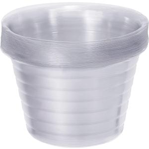 MECCANIXITY Plant Pot Saucer 5 Inch Plastic Round Flower Drip Tray for Indoor Outdoor, Clear Pack of 20 (12.7x8cm)