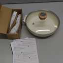 SENSARTE Ceramic Nonstick Frying Pan Skillet with Lid 8inch Non Stick Pan Omelet Pans, Non-toxic Healthy Kitchen Cooking Chef's Pan, Free of Intentionally Added PFAS/PTFE, Induction Compatible, Taupe