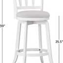 HILLSDALE Presque ISLE Wood Counter Height Swivel Stool White