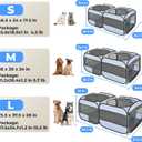 2-in-1 Dog Playpen, 58''Pop Up Cat Puppy Pet Playpen Indoor/Outdoor Cats Enclosed, Cat Dog Tent Crate Cage Kennel, Portable Playpen for Kitten, Small Animals Play Pen(No Divider, Unified Space)
