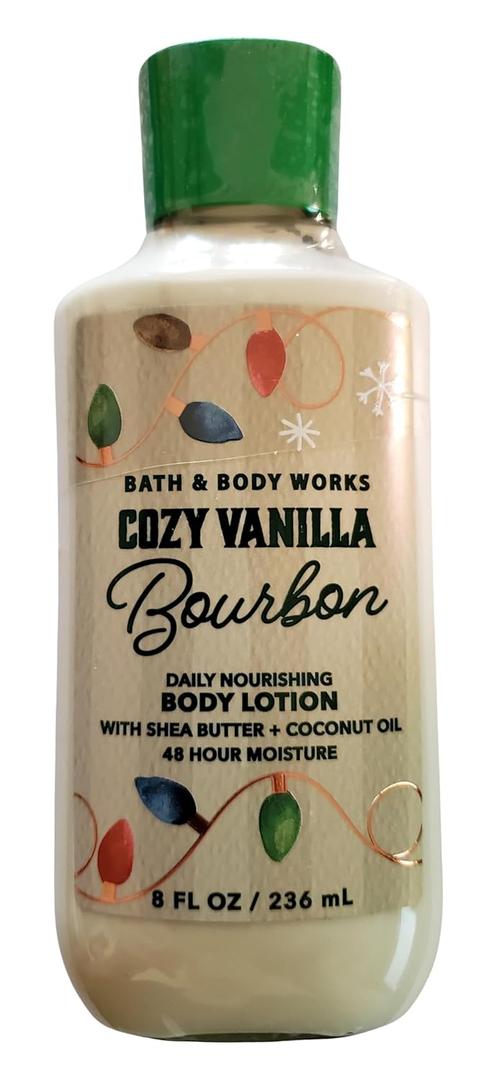 Bath and Body Works Super Smooth Body Lotion Sets Gift For Women 8 Oz (Cozy Vanilla Bourbon)