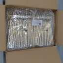 U-QE 180Pcs Gold Plastic Forks - 7.6 Inch Heavy Duty Plastic Forks, Heavyweight Gold Plastic Silverware Perfect For Parties & Weddings and Other Daily Events