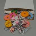 Hicarer 60 Pieces Candyland Christmas Tree Decorations Xmas Candy Lollipop Cupcake Pendants Donut Hanging Ornaments Polymer Clay Candy Themed Decor with Lobster Clasps DIY Pendants Accessories