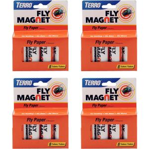 TERRO T518 Fly Trap Indoor Housefly, 4 Pack, Sticky Fly Trap Indoor Hanging