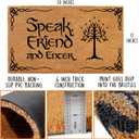 MAINEVENT Speak Friend and Enter Doormat 30x17 Inch, The Lord of the Rings Merchandise Welcome Mat Funny, Speak Friend and Enter Welcome Mat, LOTR Gifts, Lord of the Rings Decor, Funny Doormat