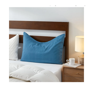 Sidney Sleep Curved Pillow Covers - Full Length Zipper Closure - Premium Soft Brushed Microfiber - 20 x 36 Inches - Fits Curved Side Sleeping Pillows (King, Navy