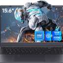 15.6 inch Laptop Computer, 1920x1080 IPS Screen, 12GB DDR5 RAM / 512GB SSD, N95(Beats N5095) Processor Notebook PC, Support Fingerprint, WiFi 5, BT, Full Size Keyboard