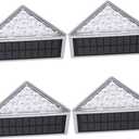 DOITOOL 4pcs Solar Outdoor Deck Lights Led Solar Step Light for Fences Steps and Pathways Design Energy-Saving Simple Installation Hours Illumination