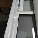 Vinyl Basement Window, 32" x 18" Bathroom Sliding Window with Double Pane Insulated Tempered Glass and Fiberglass Screen for Basement, Bathroom, Shed (White)