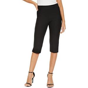 Ginasy Capri Pants for Women Casual Summer Dressy Pull On Stretch High Waisted Crop Work Leggings with Pockets, XL