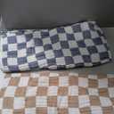 Ultra Soft Checkered Muslin Baby Blanket Pack of 2 Cotton Swaddles Bed Blankets for Babies and Toddlers Boys Newborn 42 x 42 inches (Blue and Coffee)