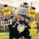 2 x 7 PCS Graduation Balloons, Congrats Grad Balloons Graduation Cap Balloon Diploma Balloon for College High School Graduation Party Decorations 2026 Indoor Outdoor
