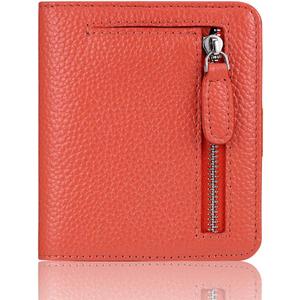 FUNTOR Small Wallets for Women, Ladies Small Compact Bifold Pocket RFID Blocking Genuine Leather Wallet for Women