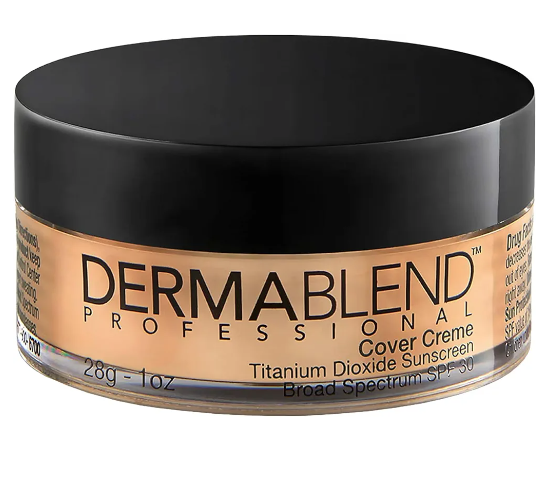 Dermablend Cover Crème Full Coverage Foundation Makeup, Hydrating Cream Concealer for Dark Circles and Blemishes, Maximum Coverage with Mineral Sunscreen SPF 30, 1 OZ Yellow Beige 2025/09