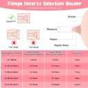 2 x 10pcs Breast Pump Flange Insert, 5 Sizes Silicone Flange Insert Replacement with Double-Sided Nipple Ruler for S1/S2/S9/S10/S12 Spectra Flange Breast Pump Guard Shields, Breast Pump Accessories (13/15/17/19/21mm-10pcs)