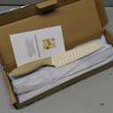 CAROTE 12PCS Knife set with Blade Guards, Granite Nonstick Ceramic Coating, Stainless Steel blade, Anti-Slip Handle, Essential Knives, Rustproof, White