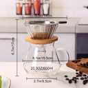 Super-Duper glass coffee 600ml glass coffee maker Made of high borosilicate glass Stainless steel filter pour over coffee carafe coffee maker non electric