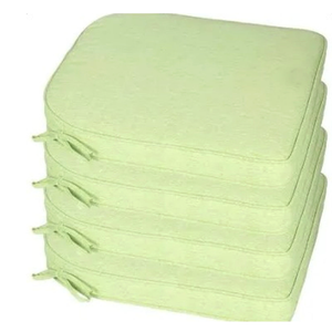 Pcinfuns Outdoor Chair Cushions Set of 4,Thick 19" x 19" x 3" Cushion for Patio Furniture, Round Corner Patio Chair Pads with Ties, Memory Foam Outdoor Seat Cushions, Light Green