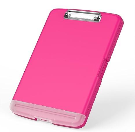 Rimilak Plastic Clipboard with Storage, 8.5 x 11 High Capacity Folio Nursing Case with Pen Holder, Size 14.2 x 9.6 x 1.2″ Folder Side-Opening for Classroom, Teacher, Student, Smooth Writing