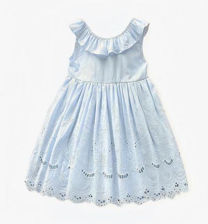 Simplee kids Baby Girl Dress Toddler Casual Dresses Summer Solid Color Floral Girl Clothes, size 120