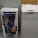 18 Inch Dog Fire Hydrant Pee Post Puppy Pee Training Post Garden Statue, Blue & Gold Fire Hydrant Outdoor Figurines Decor for Yard Garden Lawn Patio