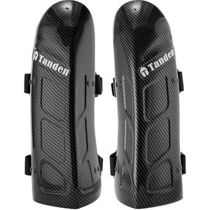 Tanden Ski Shin Guards for Skiing Pro Shield, Racing Ski Shin Pads for Skiing & Snowboarding, Premium High-Impact Protection with Adjustable Straps & Durable Shell, Large