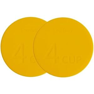 Yodecy Silicone Bowl Lids fit Pyrex Glass Bowls 7201-PC 4 Cup, Yodecy Silicone Bowl Lids fit Anchor Hocking Glass Bowls 7201-PC 4 Cup,Replacement Lids(2 Pack Yellow)(Container not Included)