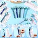 50 Set Baby Shower Gifts Pens for Guests Baby Shower Party Favors Retractable Ballpoint Pens with Thank You Cards for Gender Reveal Souvenir Game Prize (It's A Boy)