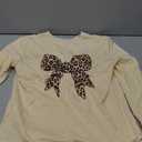 SOLY HUX Girl's Long Sleeve T Shirts Leopard Bow Graphic Tees Crew Neck Tops Fall Clothes Apricot Graphic 11Y