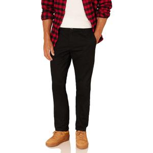 Amazon Essentials Men's Slim-Fit Wrinkle-Resistant Flat-Front Chino Pant (36W x 34L, Black)
