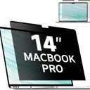 Magnetic Privacy Screen for 14 Inch MacBook Pro (2021-2025, M1, M2, M3, M4, M5, Pro, Max), Removable Matte Laptop Privacy Screen Anti Glare Blue Light Filter, Anti-Spy for Mac 14.2'' Computer