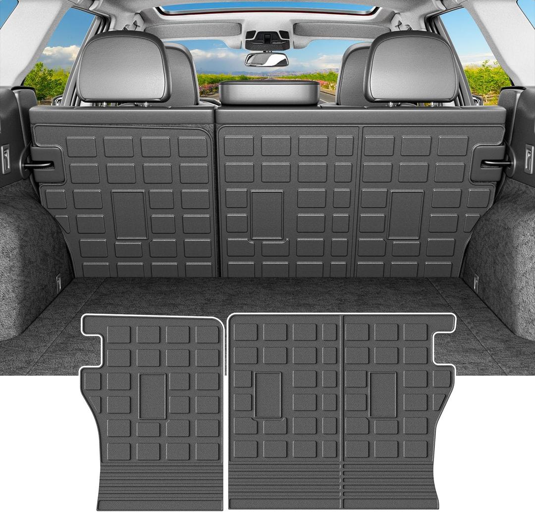 powoq Backrest Mat Compatible with 2020-2025 Subaru Outback Rear Seat Protector TPE All Season Protection Cargo Liner Replacement for 2020-2022 2023 2024 2025 Subaru Outback Accessories (Backrest Mat)