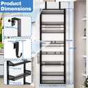 coobest 8-Tier Over the door Spice Rack Organizer, Large Heavy Duty Metal Wall Mount or Over The Door, 2 in 1 Rust-Proof Hanging Storage Shelf for Kitchen Pantry, Bathroom, Laundry Room, Closet