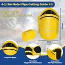 Metal Pipe Cutting Guide Kit 4-1/2 in, Pipe Saddle Template Cutting Guide，Pipe Cutting Guide Tool，High-Precision Cross，Saddle Cuts at 22.5° 45° 90° (4-1/2 Inch)