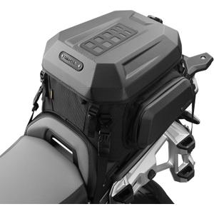 Rhinowalk Motorcycle Tail Bag Travel Luggage Expandable Motorcycle Helmet Bag 23L-35L Waterproof All Weather/Trunk/Rack Bag with Sissy Bar Straps-Matt Black New Upgrade